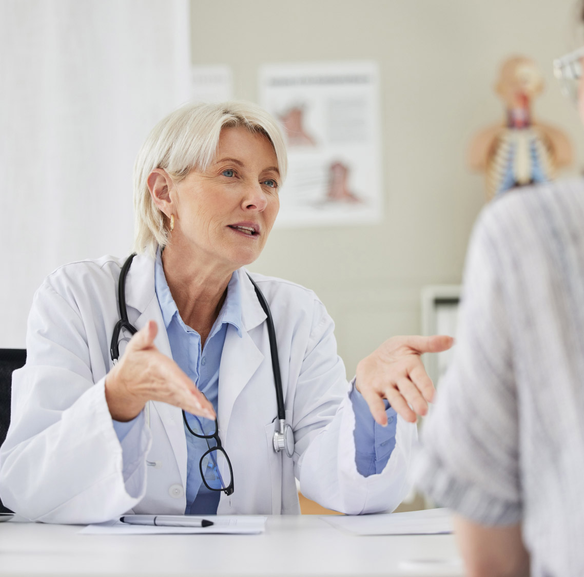 Female doctor white coat